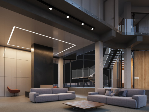 Modern house with furniture 3D Модель