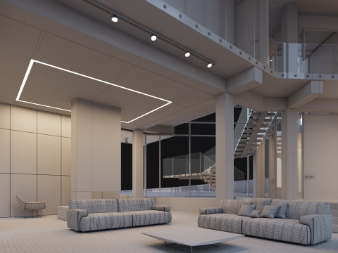 Modern house with furniture 3D Модель