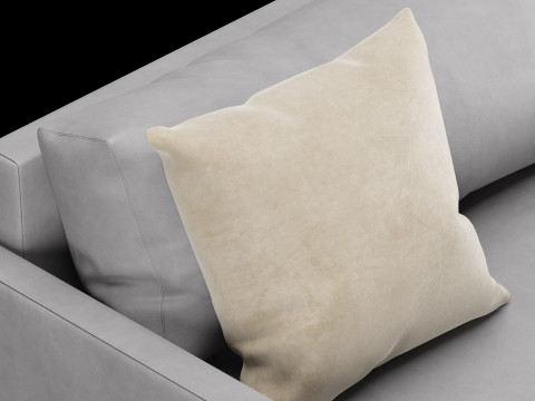 Modern leather chair with pillow 3Dモデル