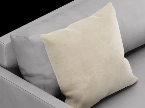 Modern leather chair with pillow 3D Model
