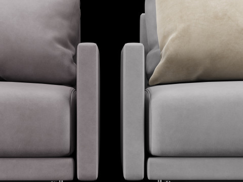 Modern leather chair with pillow 3Dモデル