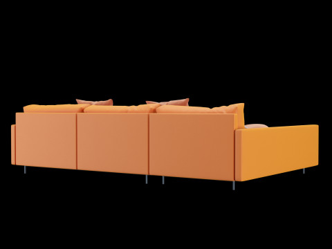 Modern angle sofa with pillow 3D मॉडल