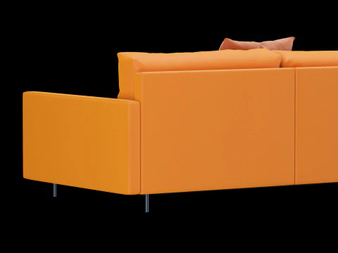 Modern angle sofa with pillow 3D Model