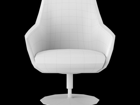 Modern lounge leather chair 2 3D Model