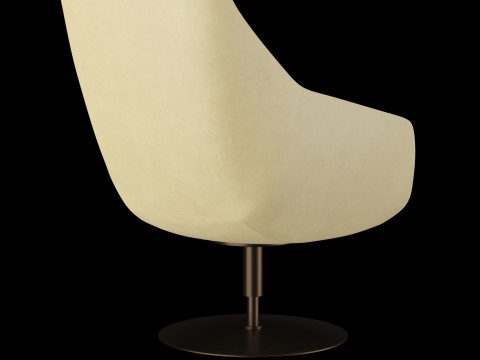 Modern lounge leather chair 2 3D Model