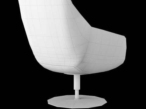 Modern lounge leather chair 2 3D Model