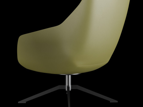 Modern lounge leather chair 2 3D Model