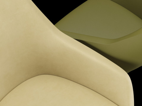 Modern lounge leather chair 2 3D Model