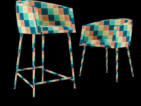 Sedia bar e standard 5 Modello 3D