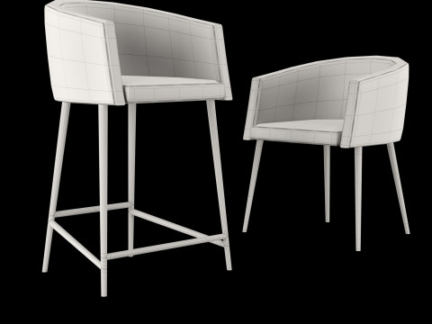 Sedia bar e standard 5 Modello 3D