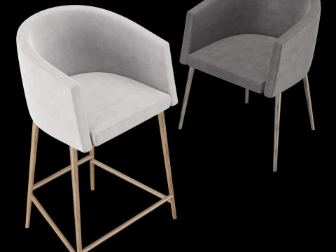 Sedia bar e standard 5 Modello 3D