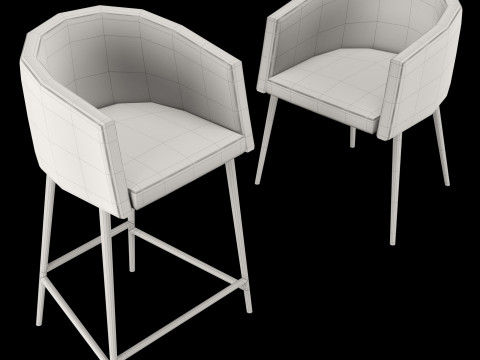 Sedia bar e standard 5 Modello 3D