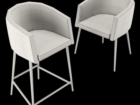 Bar and standart chair 5 3D Model