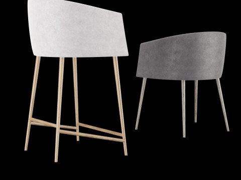 Sedia bar e standard 5 Modello 3D