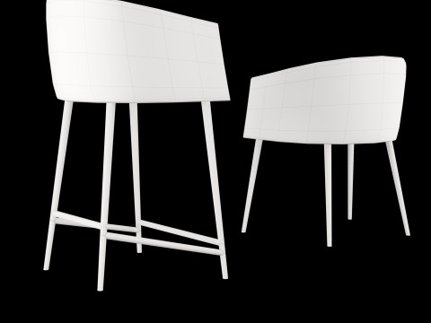 Sedia bar e standard 5 Modello 3D