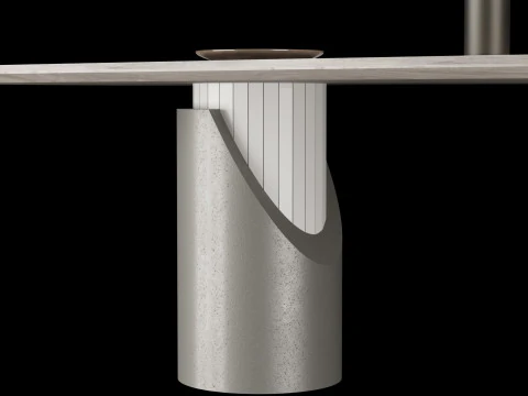 Modern dining table 4 3D Model