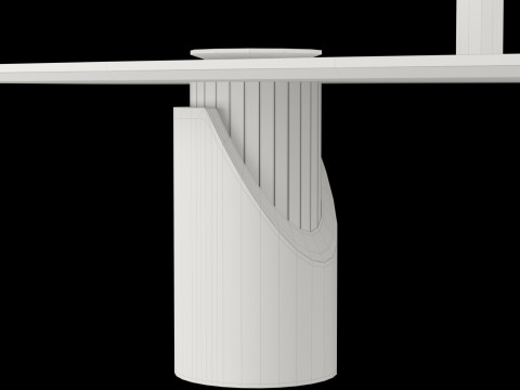 Modern dining table 4 3D Modell