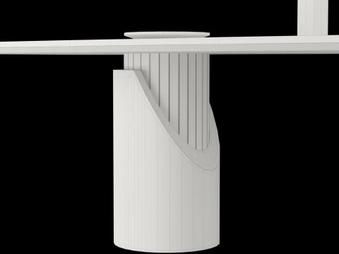 Modern dining table 4 3D Model