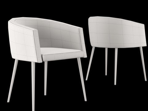 Modern dining table 4 3D Modell