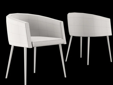 Modern dining table 4 3D Model