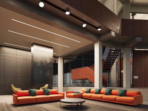 Modern house 2 with furniture 3D Model