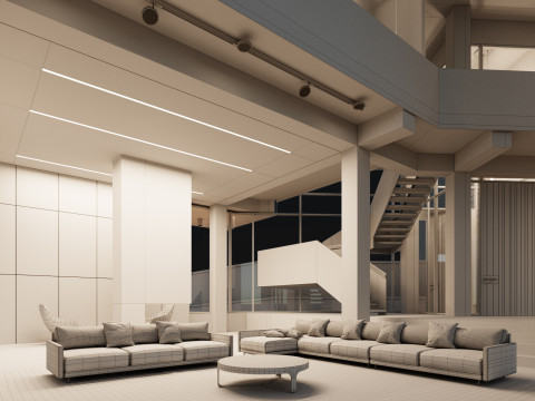 Modern house 2 with furniture 3D Model