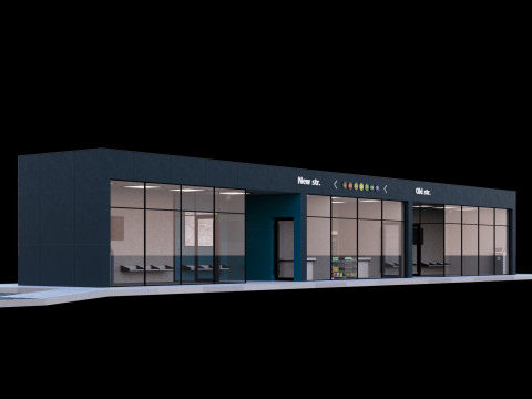Bus station Model 3D