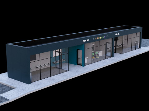 Bus station Model 3D