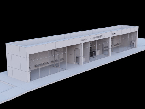 Bus station Model 3D