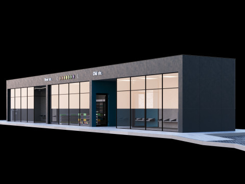 Bus station Model 3D