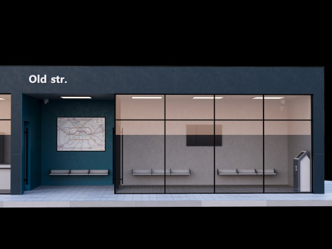 Bus station Model 3D