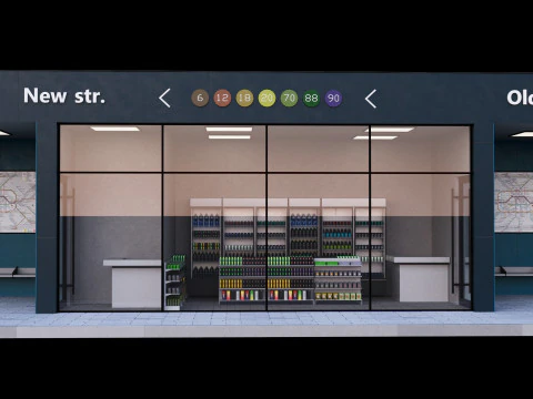 Bus station 3D Model