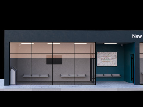 Bus station Model 3D