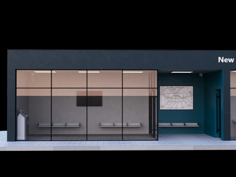 Bus station 3D Model