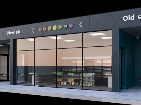 Bus station 3D Model