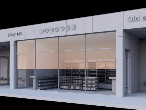 Bus station 3D Model