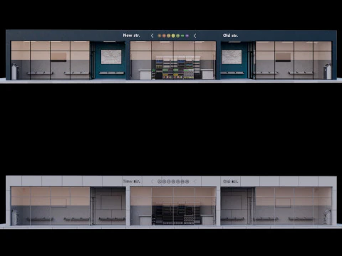 Bus station 3D Model