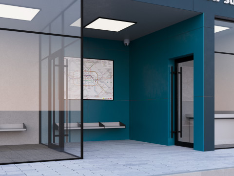 Bus station Model 3D