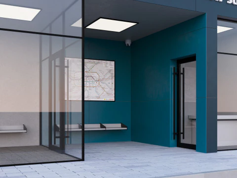 Bus station 3D Model