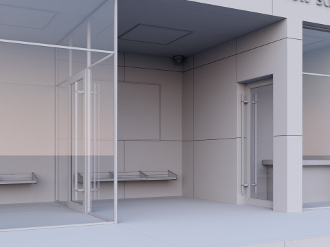 Bus station Model 3D