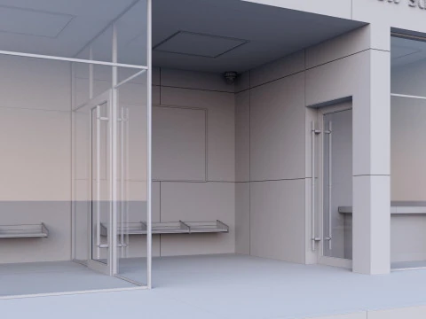 Bus station 3D Model