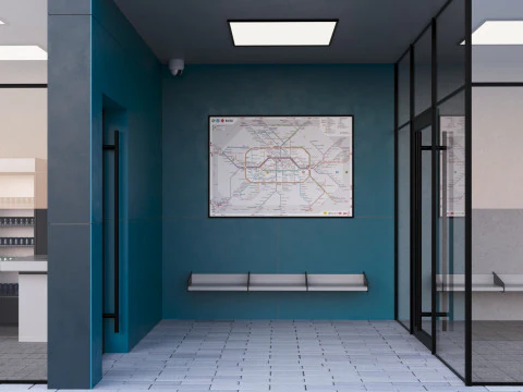 Bus station 3D Model