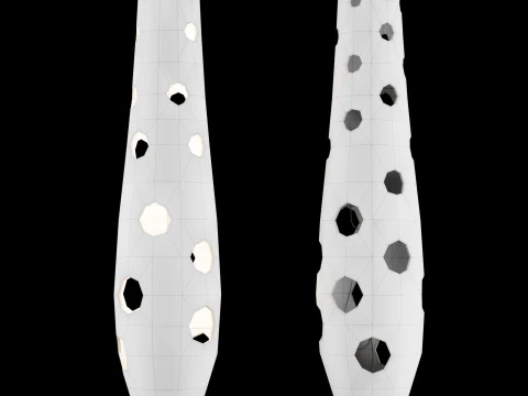 Modern concrete floor lamp 3D Model