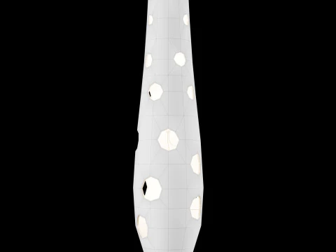 Modern concrete floor lamp 3D Model