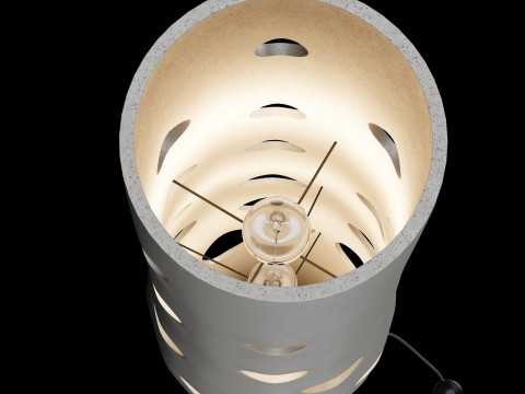 Modern concrete floor lamp 3D Model