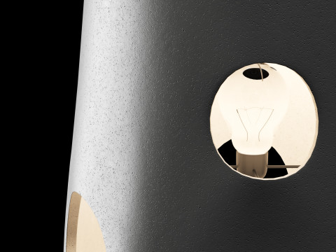 Modern concrete floor lamp 3D Model
