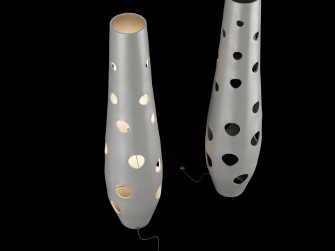 Modern concrete floor lamp 3D Model