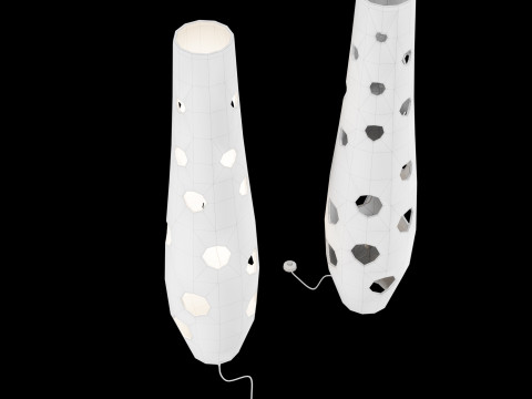 Modern concrete floor lamp 3D Model