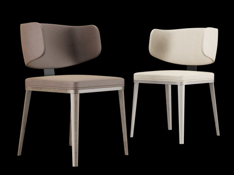 Dining leather chair 6 3D Модель