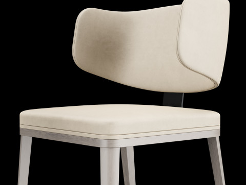 Dining leather chair 6 3D Модель